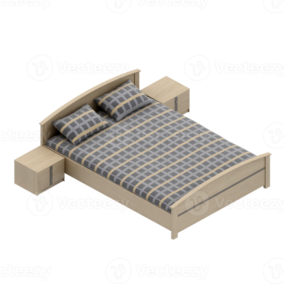 isometrico Camera da letto 3d rendere png