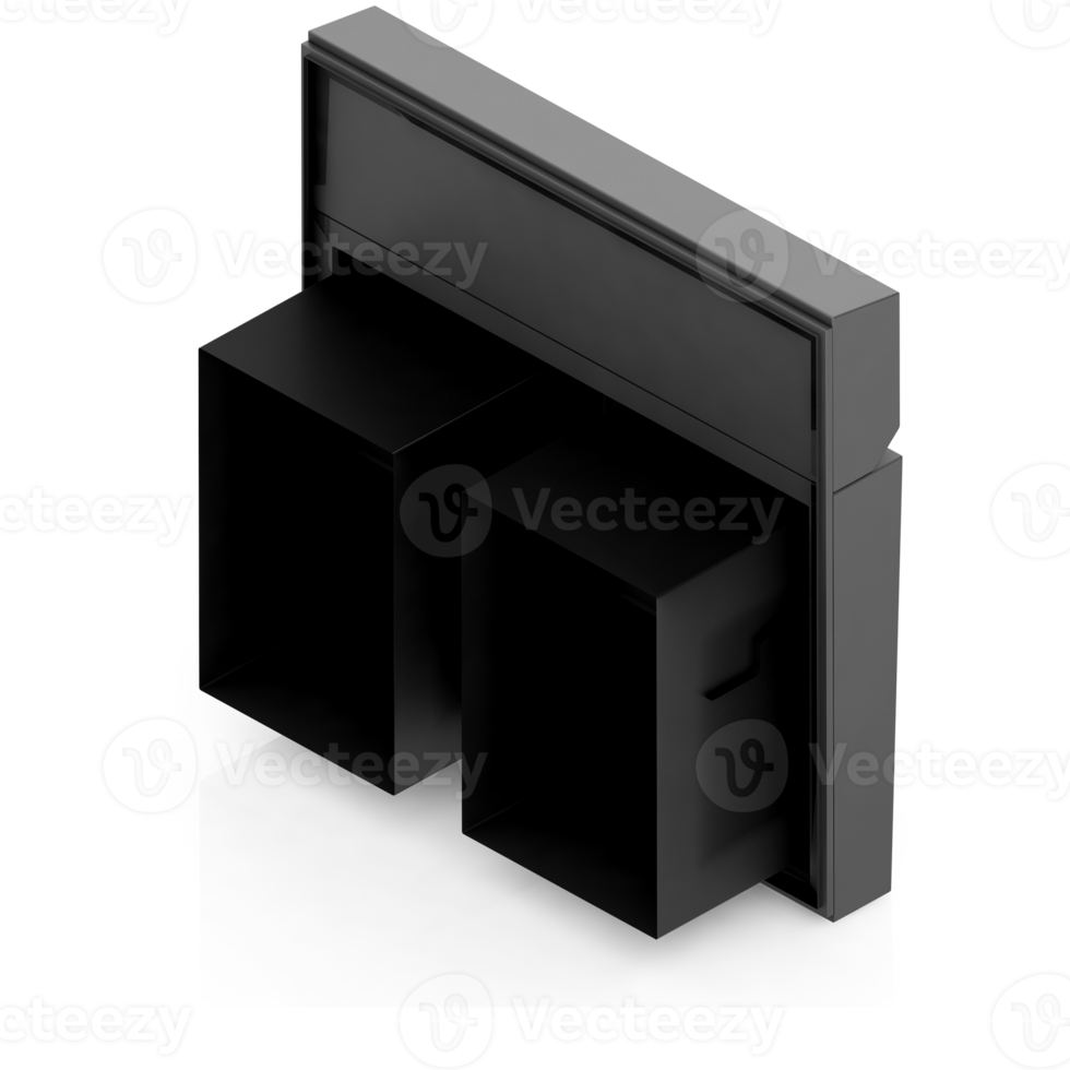 Isometric ATM 3D render png