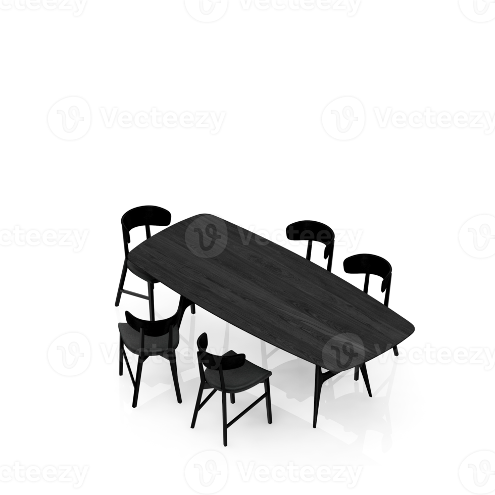 isometrische tafel reeks 3d geven png