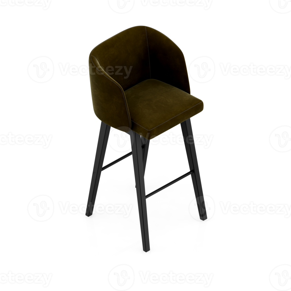 Isometric Chair 3D isolated rendering png