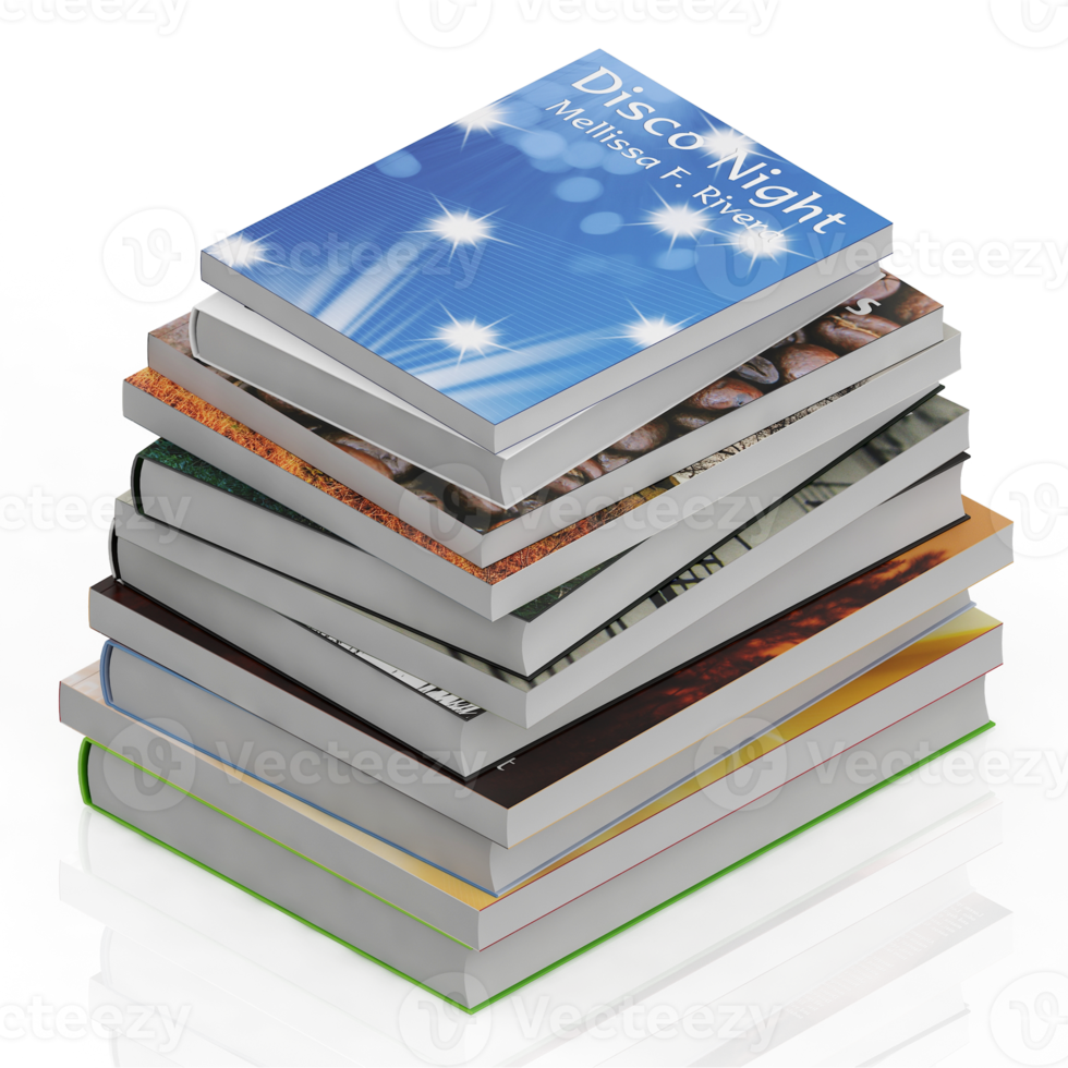 Isometric Books 3D render png