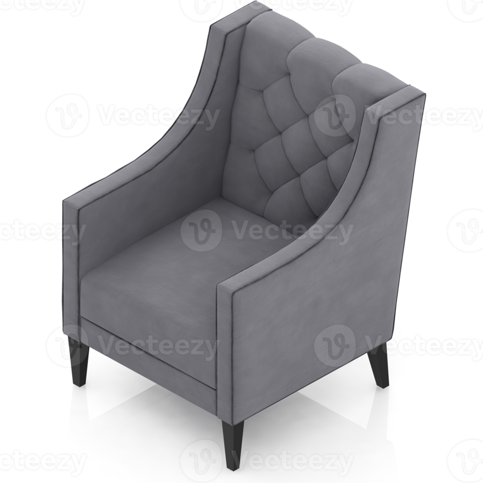 fauteuil isométrique rendu 3d isolé png