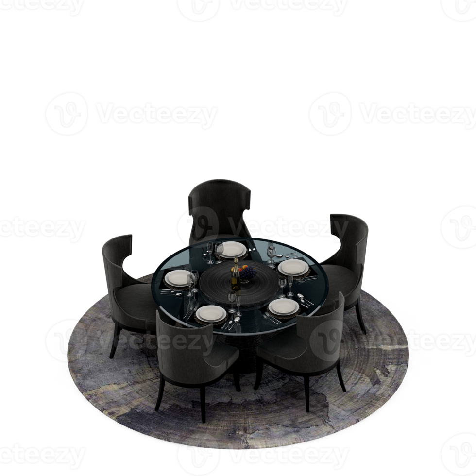 Isometric Table 3D render png