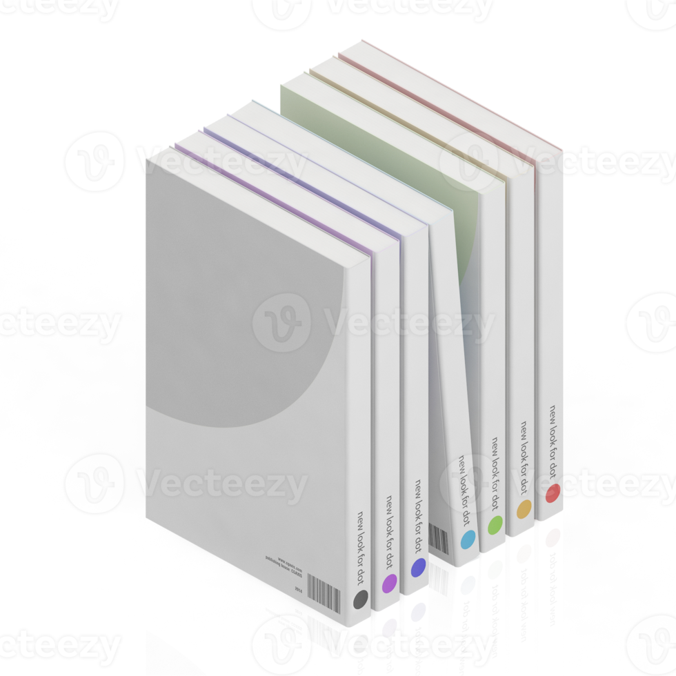 isometrische boeken 3d geven png