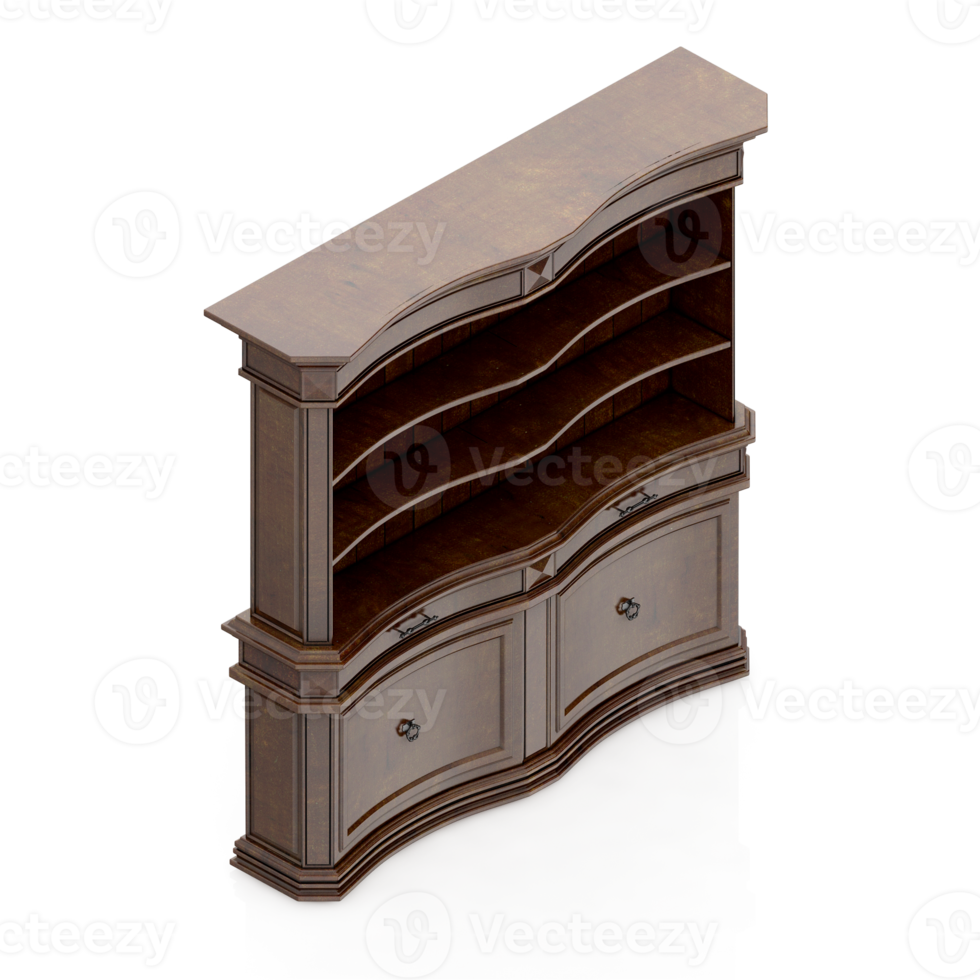 Isometric Cabinet 3D render png