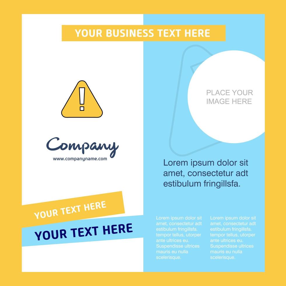 Caution Company Brochure Template Vector Busienss Template