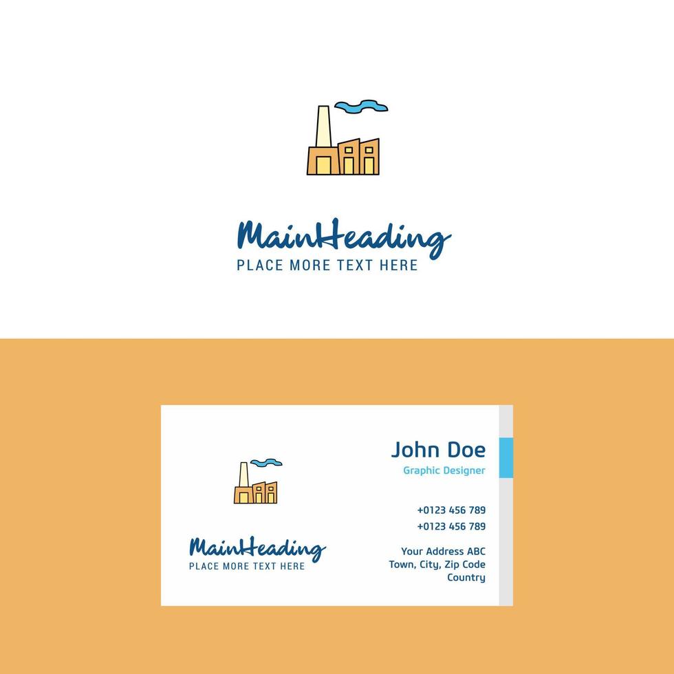 Flat Industry Logo and Visiting Card Template Busienss Concept Logo Design vector