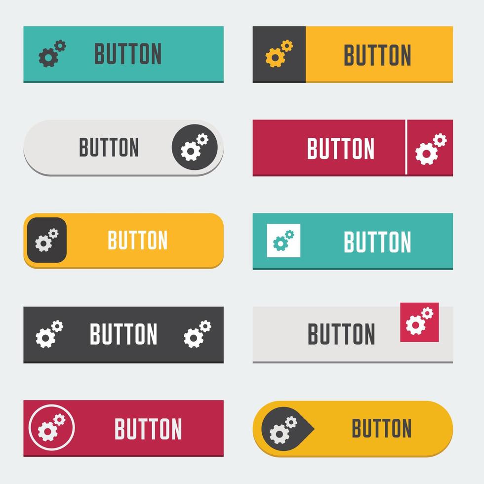 User Interface buttons design set vector 14062178 Vector Art at Vecteezy