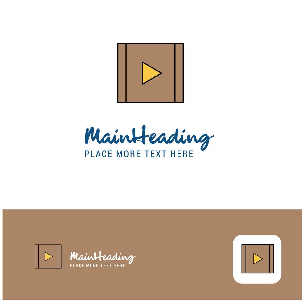 Creative Video Logo Design Flat color Logo place for Tagline Vector Illustration