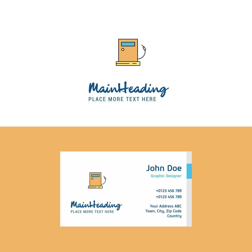 Flat Fuel station Logo and Visiting Card Template Busienss Concept Logo Design vector