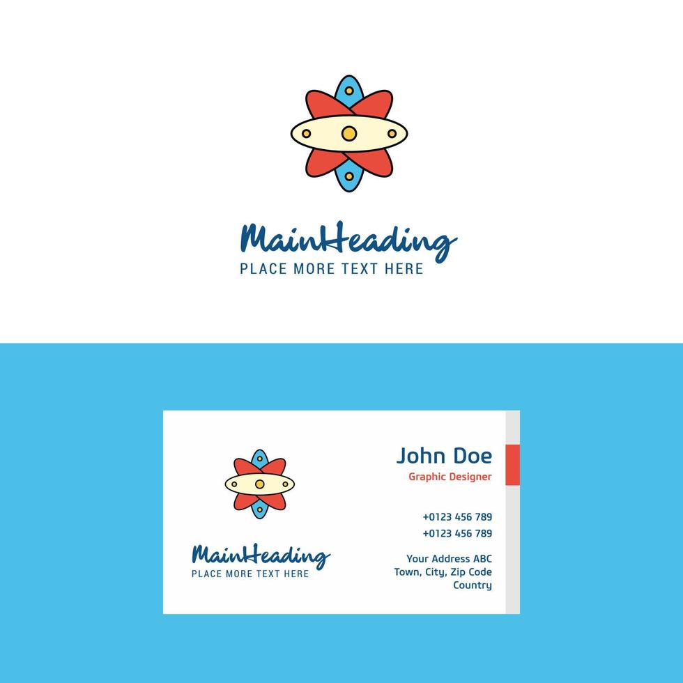 Flat Nuclear Logo and Visiting Card Template Busienss Concept Logo Design vector