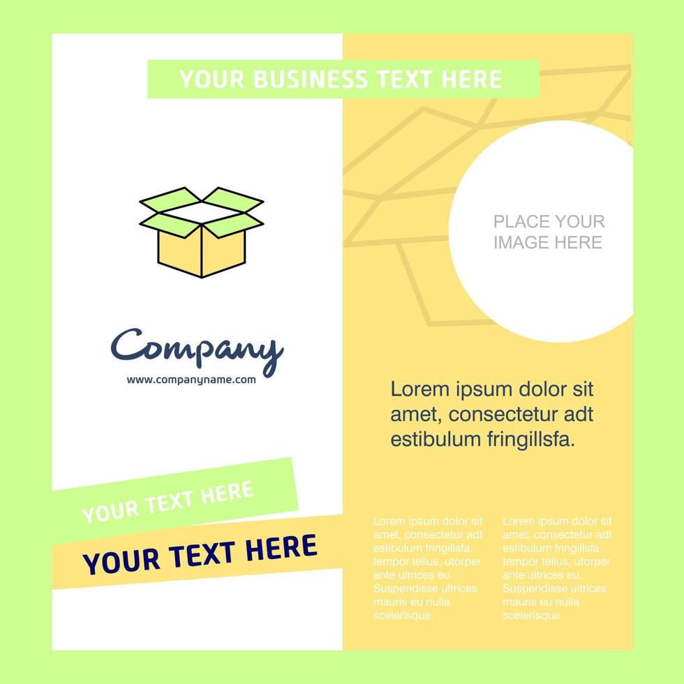 Carton Company Brochure Template Vector Busienss Template