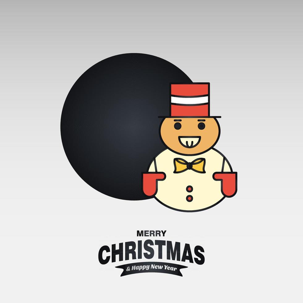 tarjeta de navidad con diseño elegante creativo y vector de fondo claro