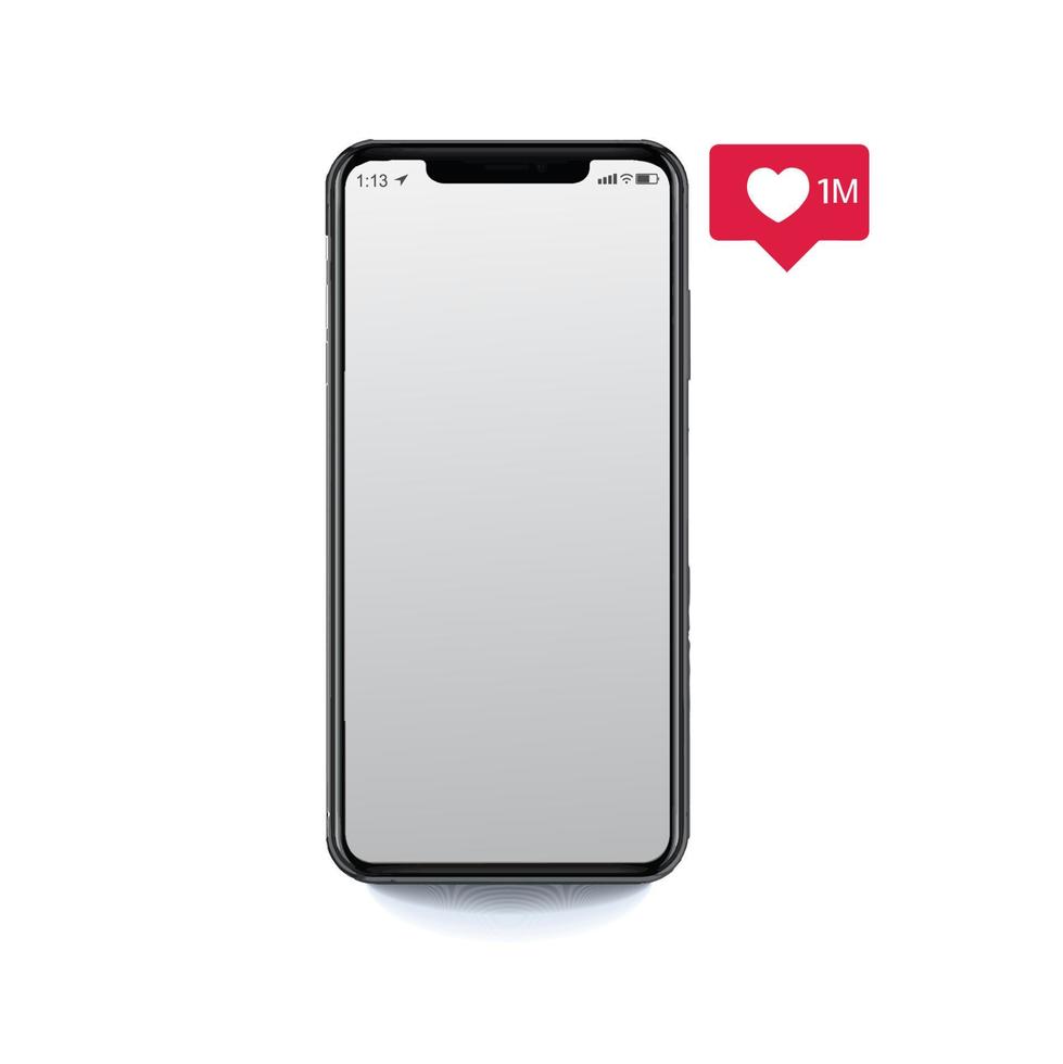 Blank Mobile Screen Free vector