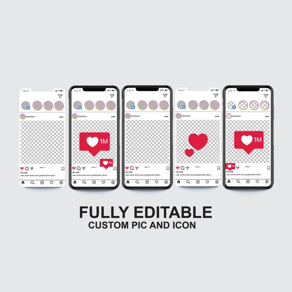 instragram mockup vector for free