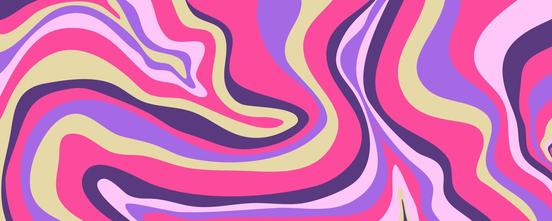 Grioovy psychedelic wave background for banner design. Retro 60s