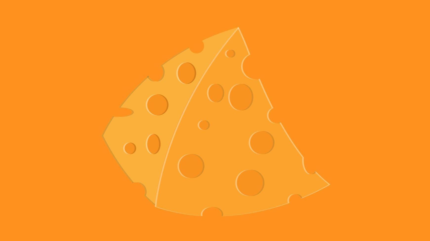 icono de vector de queso aislado sobre fondo blanco. símbolo de comida de leche amarilla plana para el diseño de sitios web, aplicación móvil. logo triángulo bloque queso ilustración