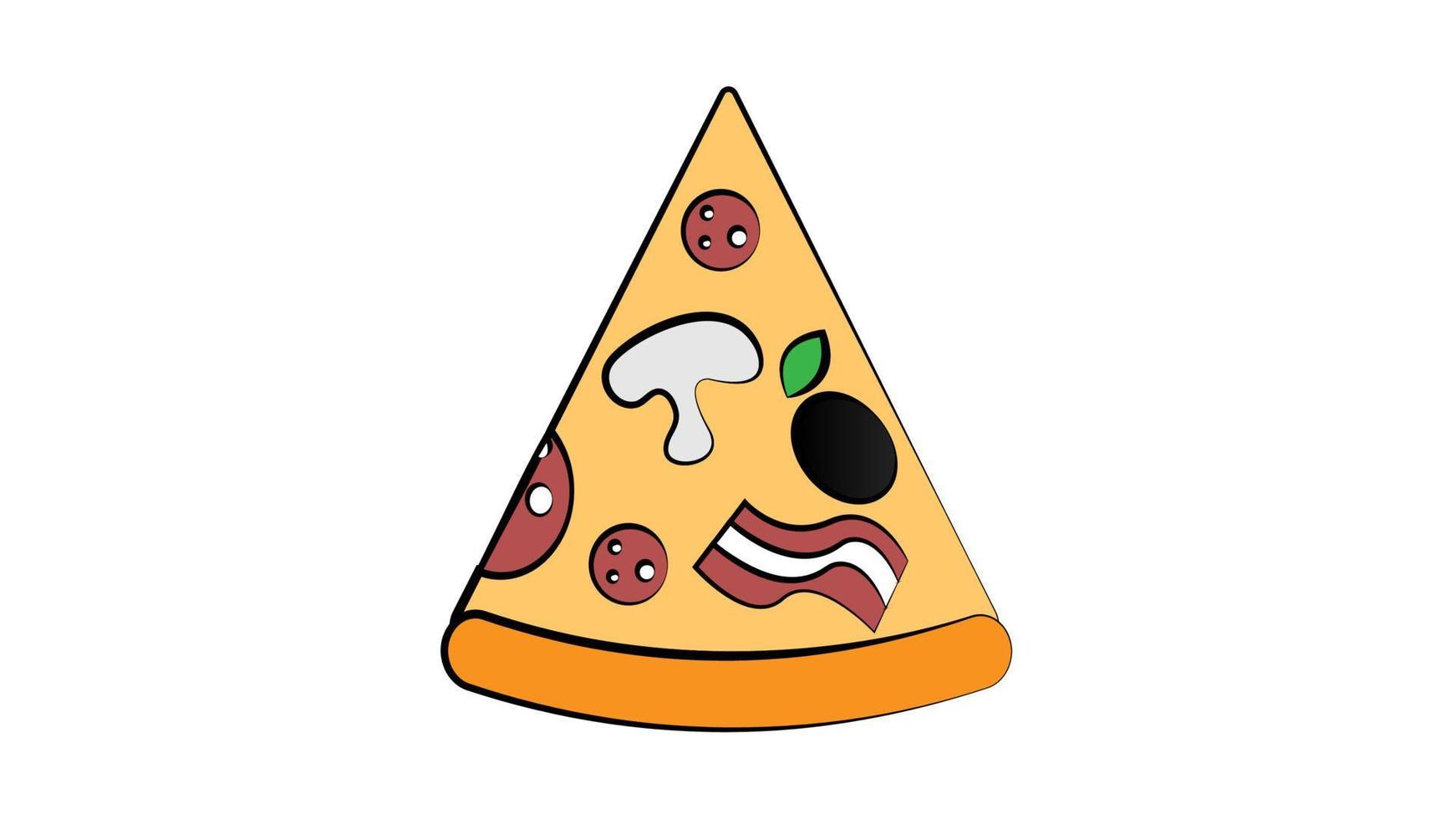 porción de pizza. icono de comida. ilustración vectorial de estilo plano vector