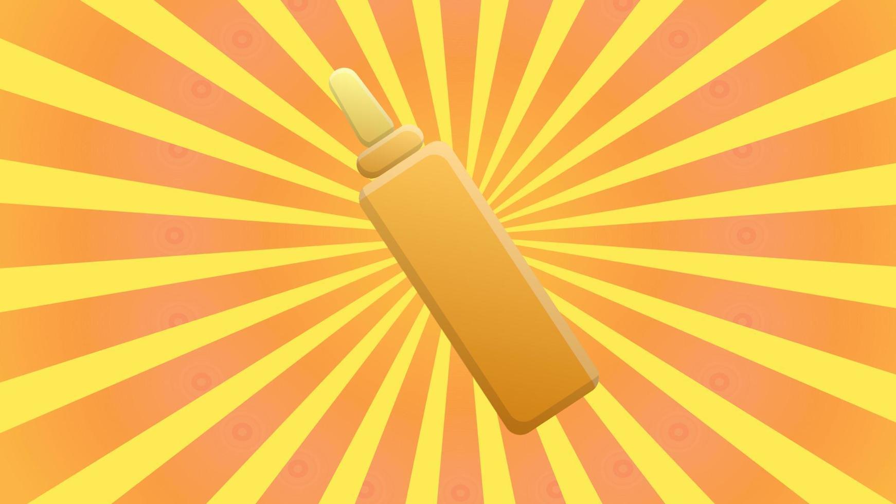 Mustard bottle isolated on white background vector
