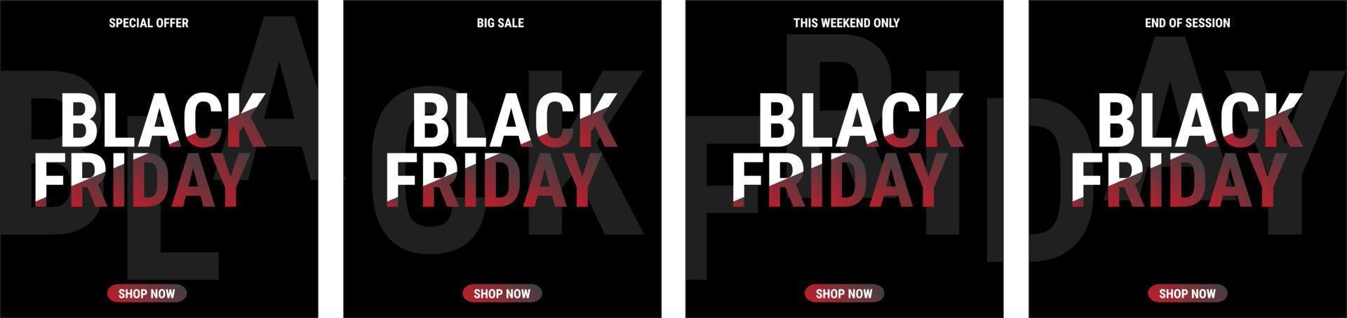 Black Friday sale inscription design template. Black Friday Sale poster or flyer design. Eps10 Vector
