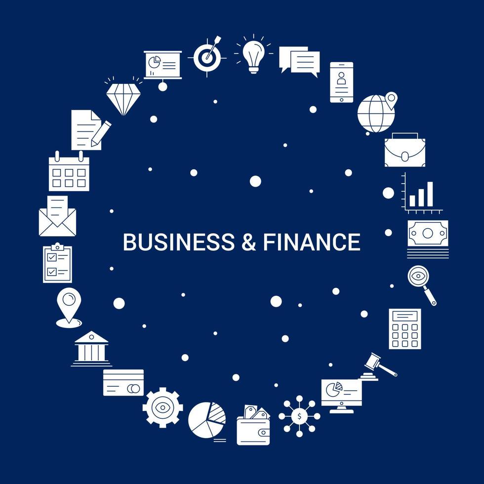 Creative Business and Finance icon Background vector