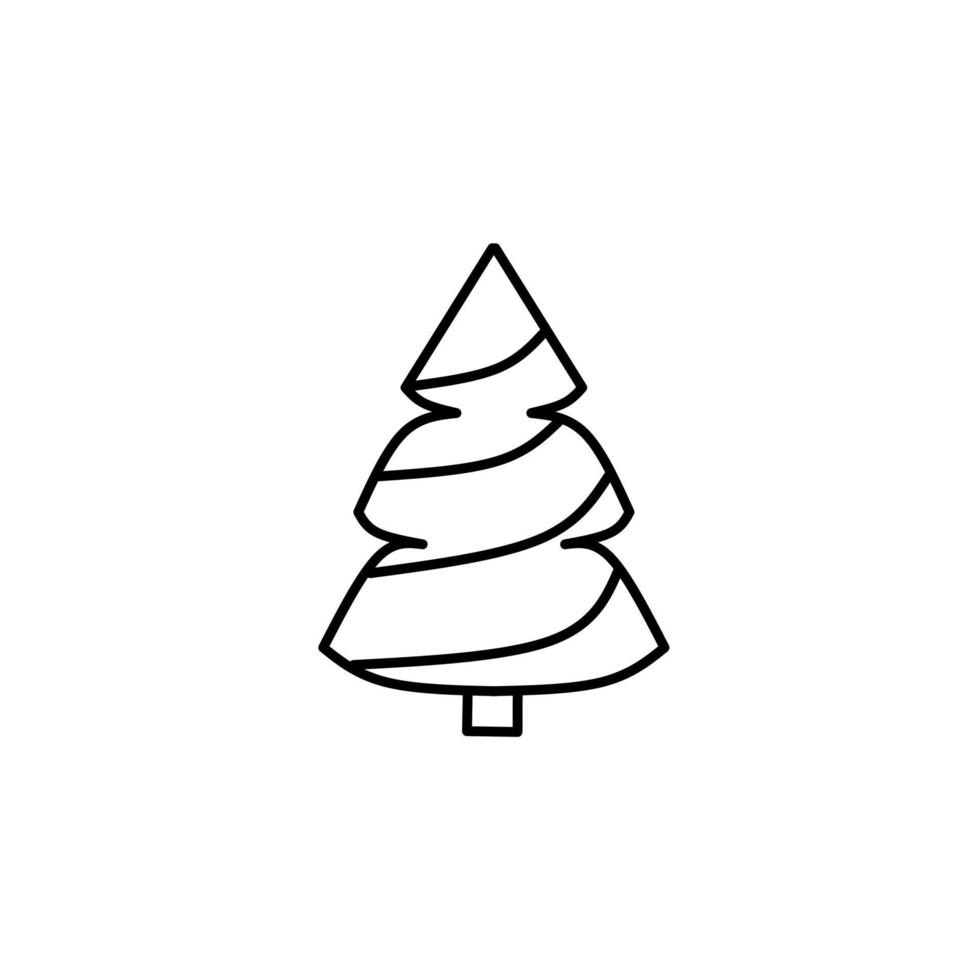 icono del árbol de navidad, ilustración vectorial sobre fondo blanco vector