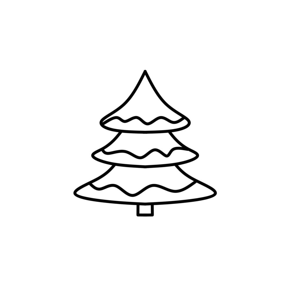 icono del árbol de navidad, ilustración vectorial sobre fondo blanco vector