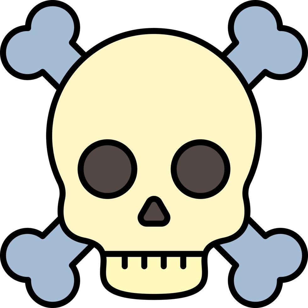 skull color icon vector