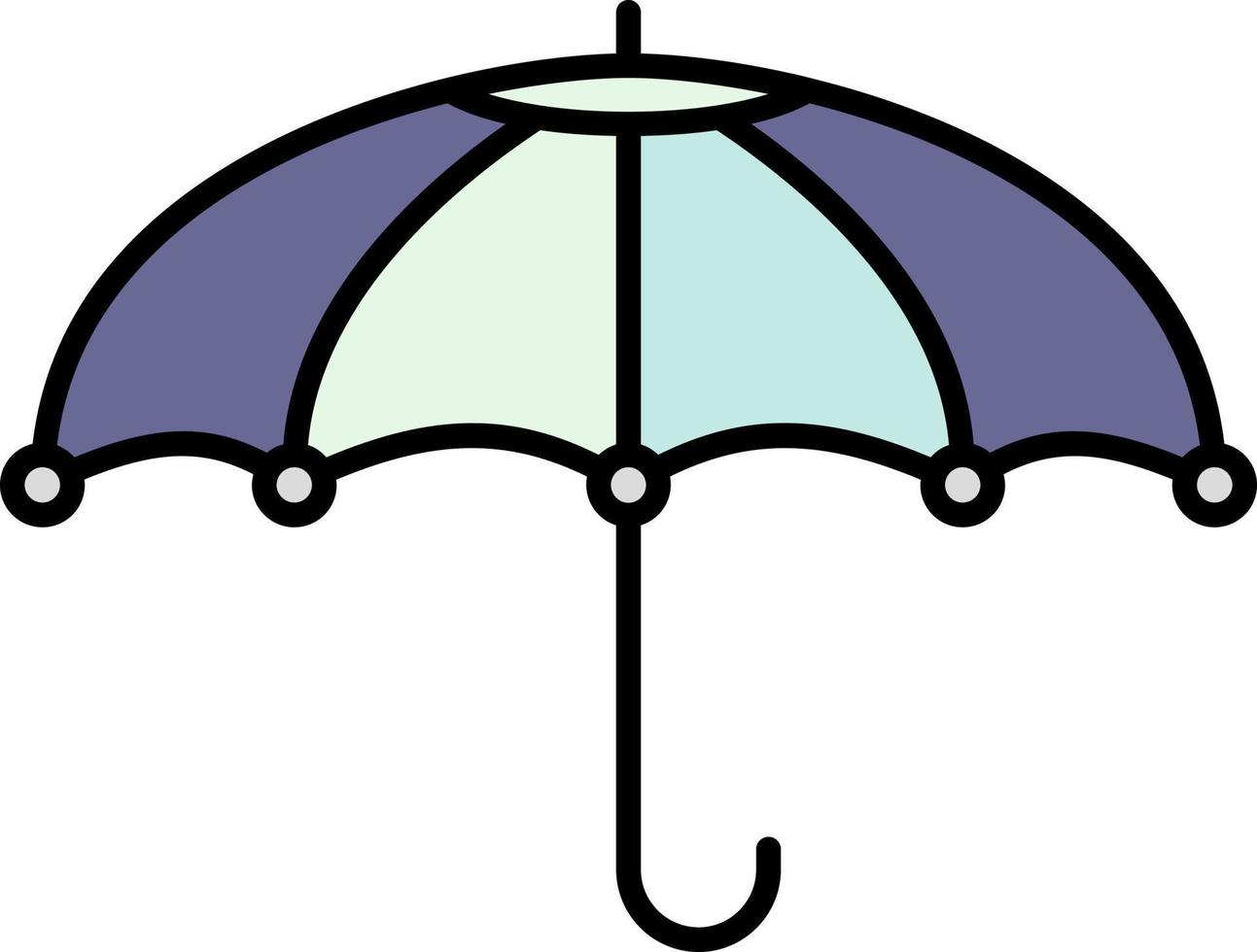 Mardi gras, umbrella color icon vector