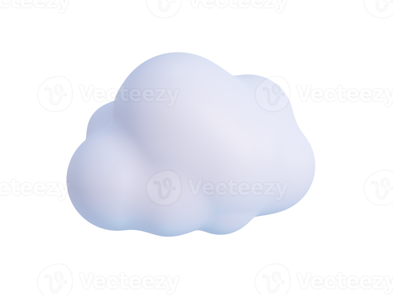 3D Clouds. Fluffy clouds in the sky for decorating cartoon scenes. png