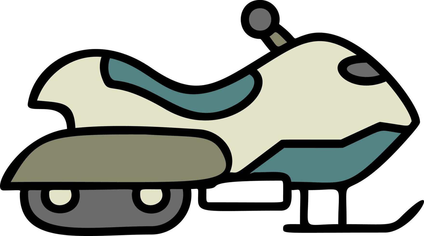 Snow bike color icon vector