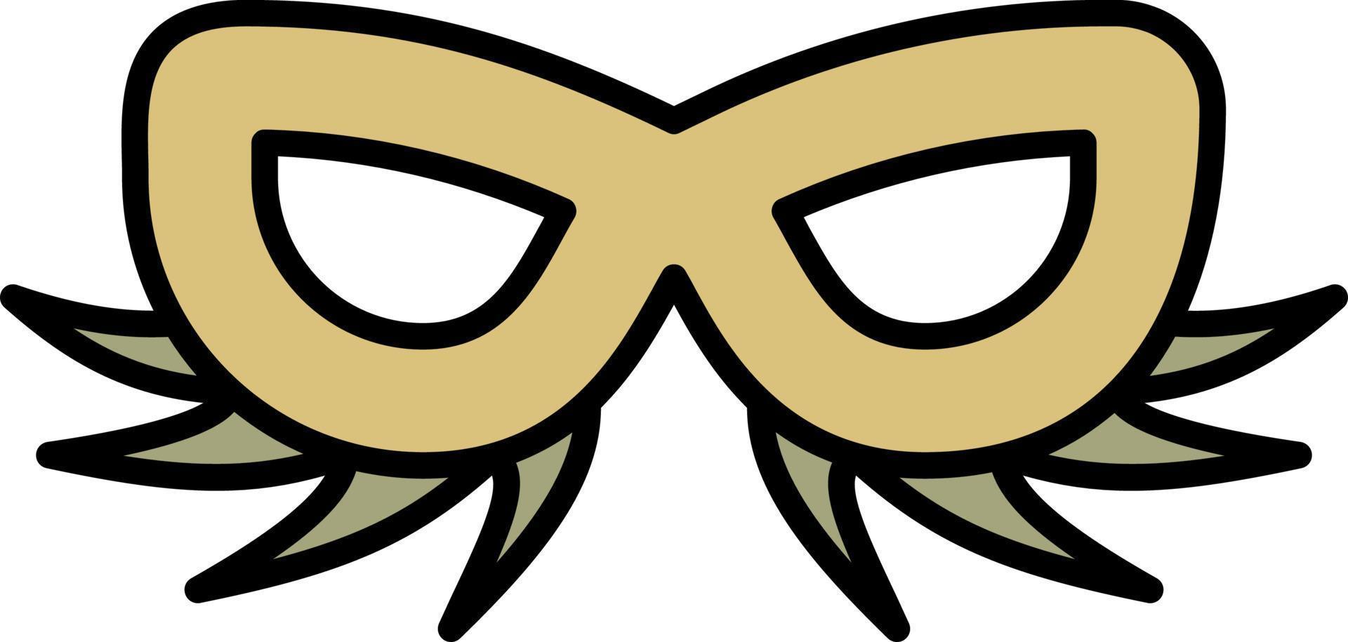 Mardi gras, mask color icon vector