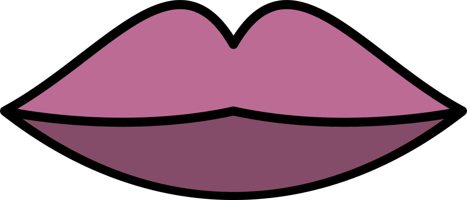 icono de color de labios vector