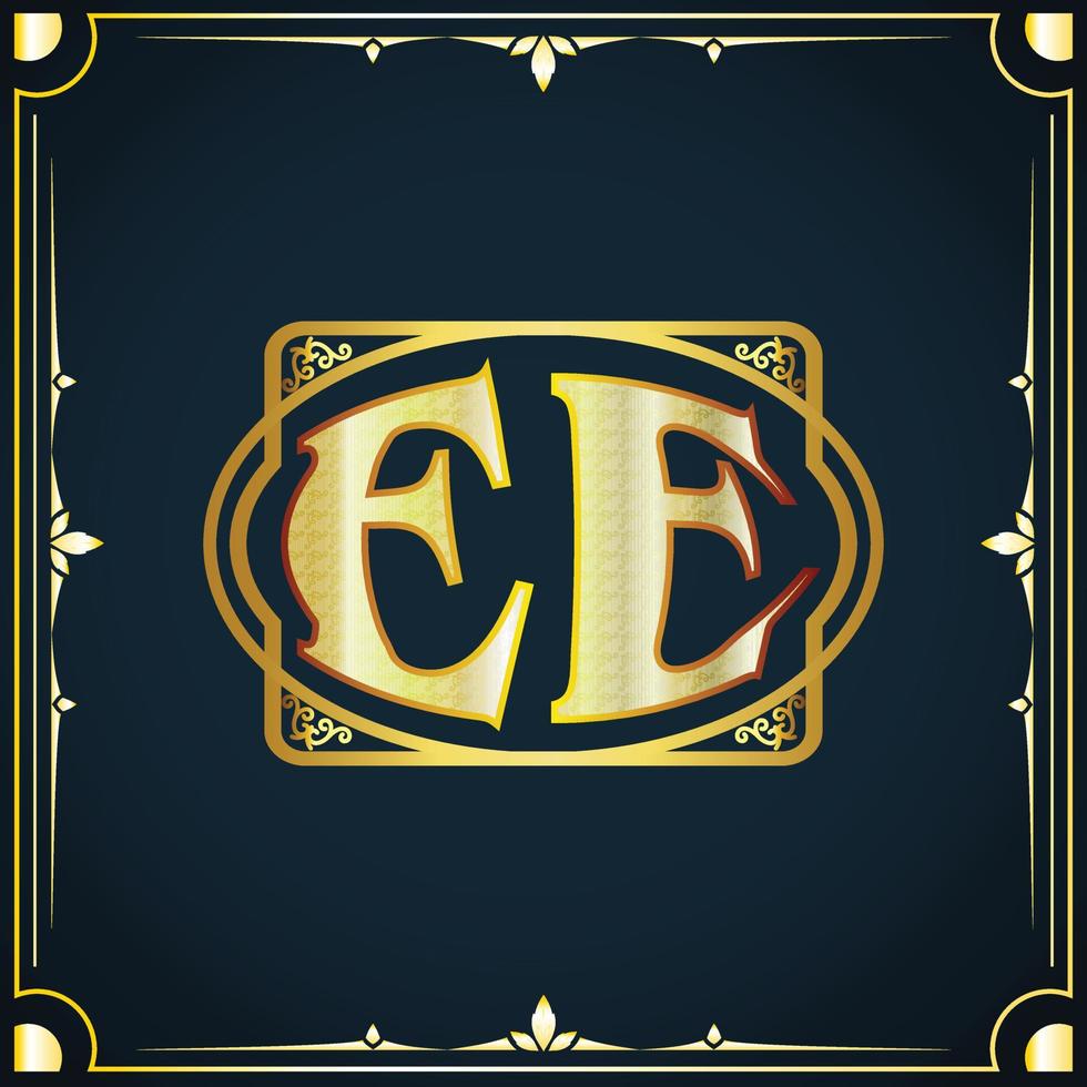 Initial letter EE royal luxury logo template vector