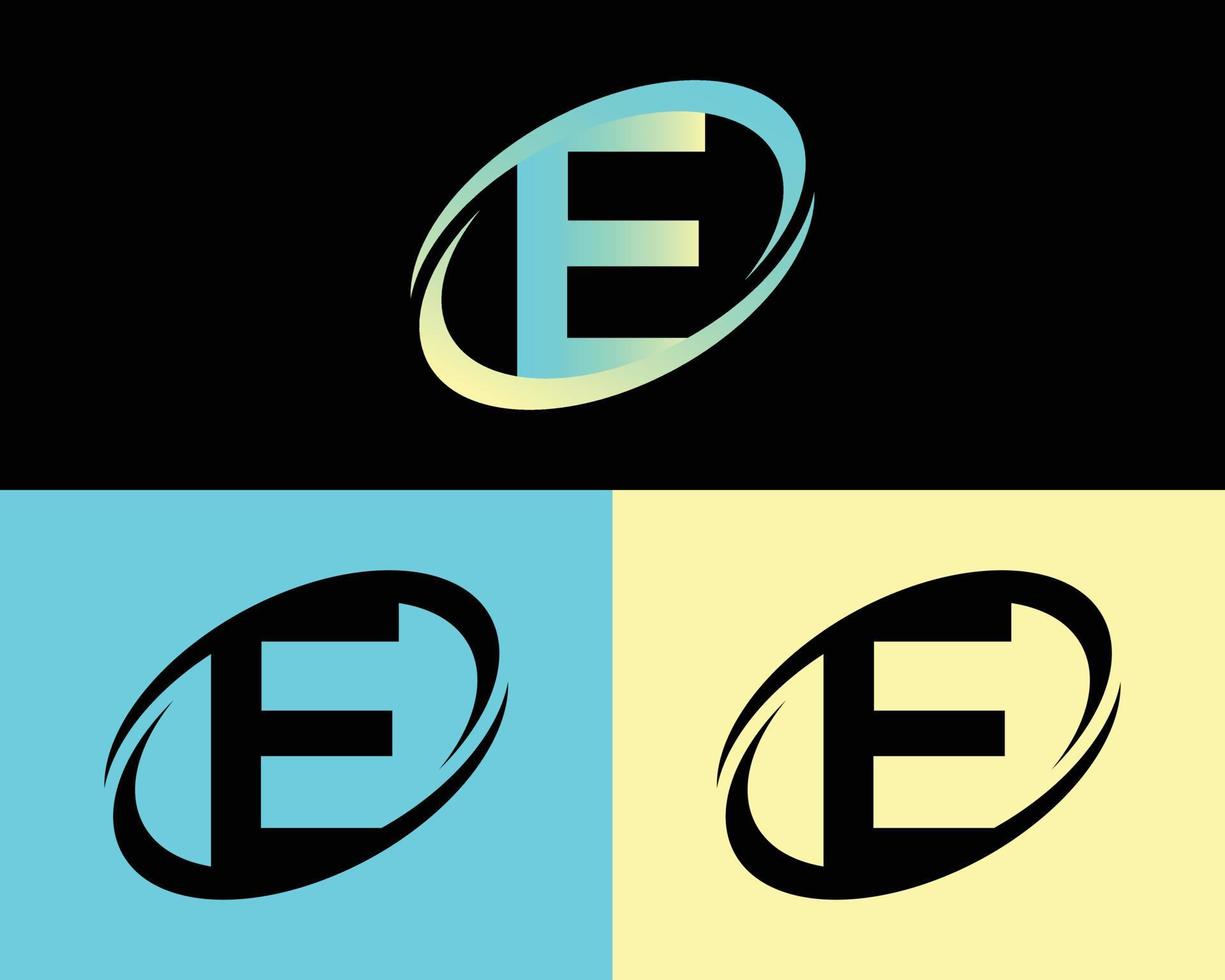 plantilla de diseño de logotipo de letra e creativa vector