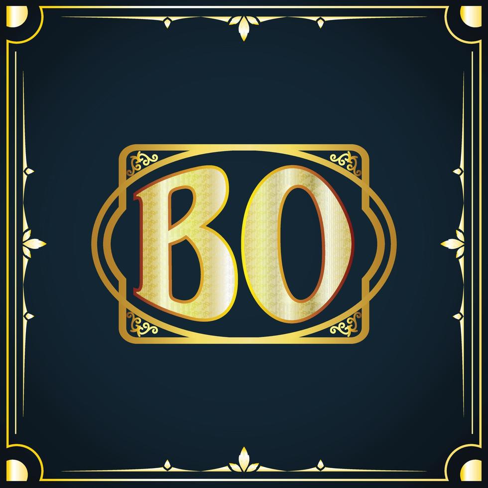Initial letter BO royal luxury logo template vector