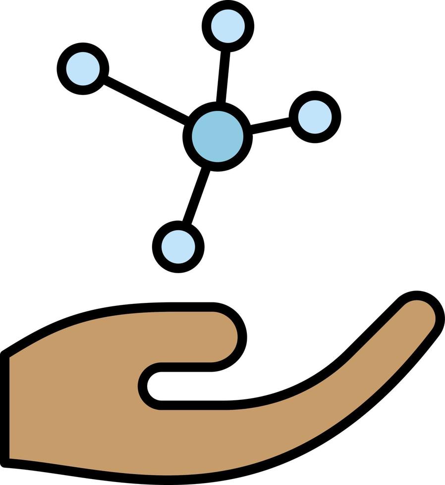 arm, molecule icon color icon vector