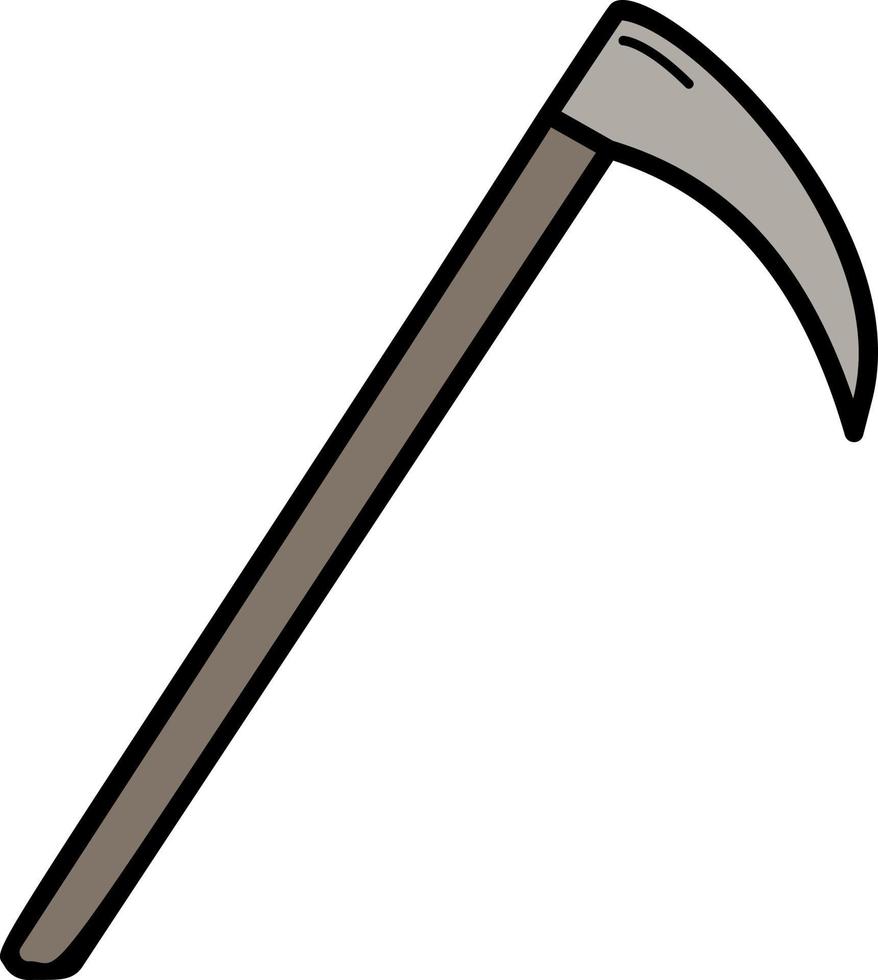 Scythe color icon vector