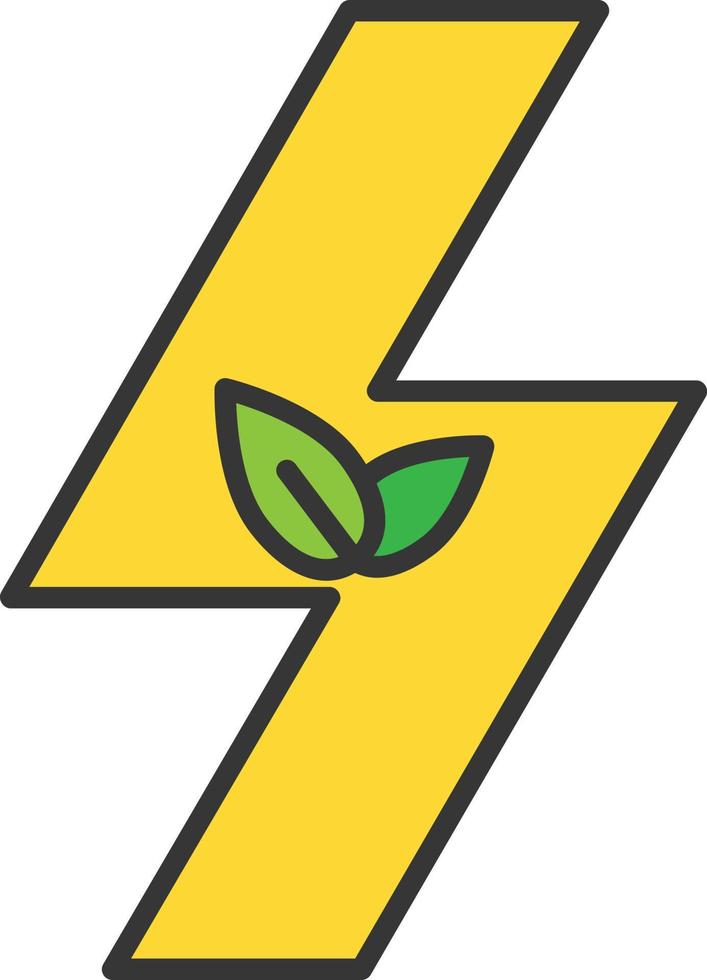 Plant in the sign of lightning color icon vector