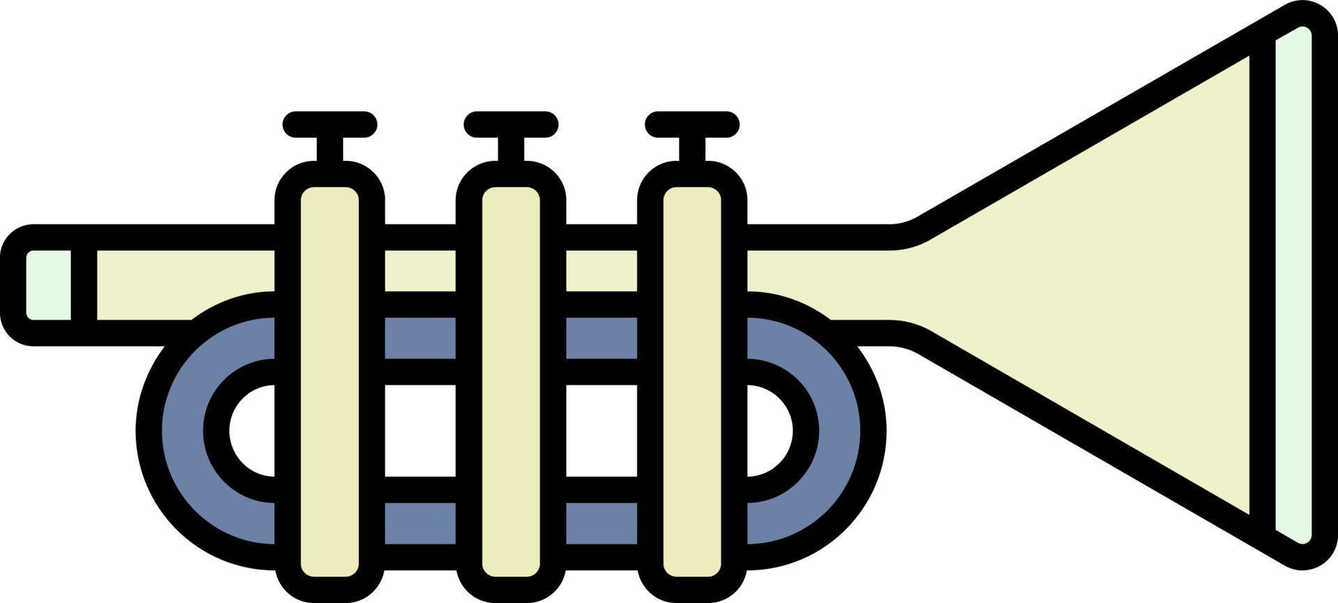 Mardi gras, trumpet color icon vector