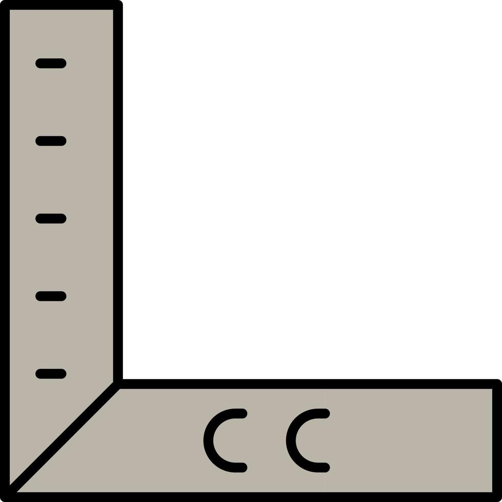 geometry, ruler color icon vector