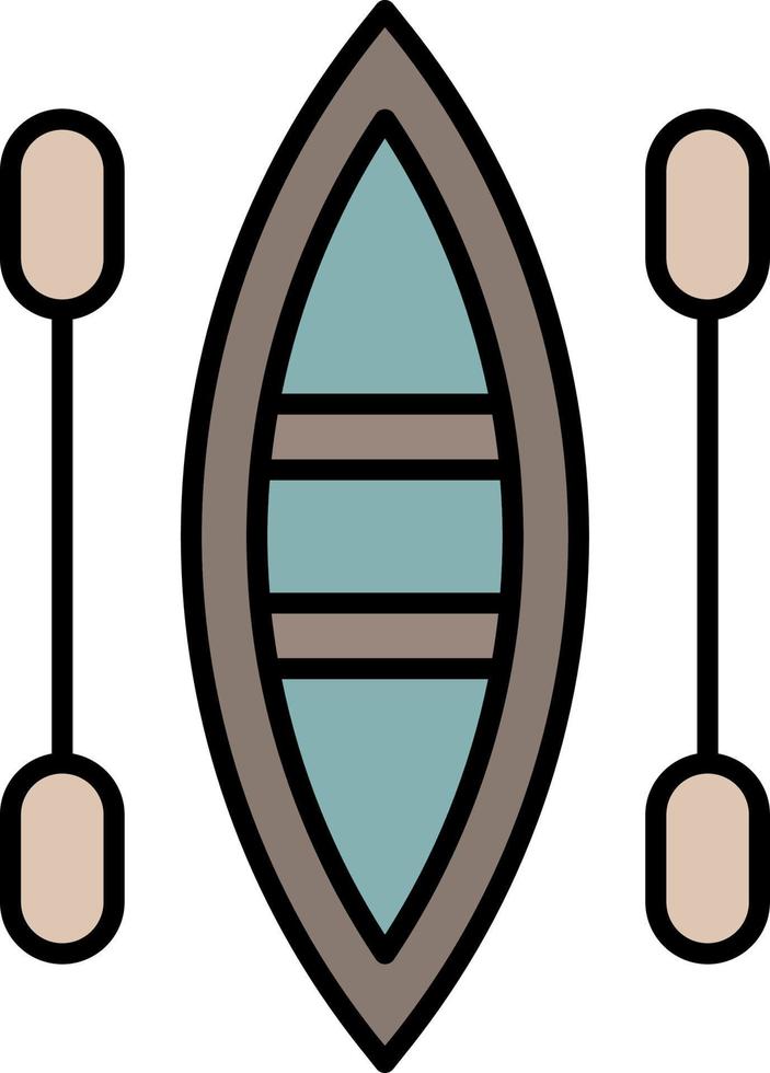 boat oars color icon vector