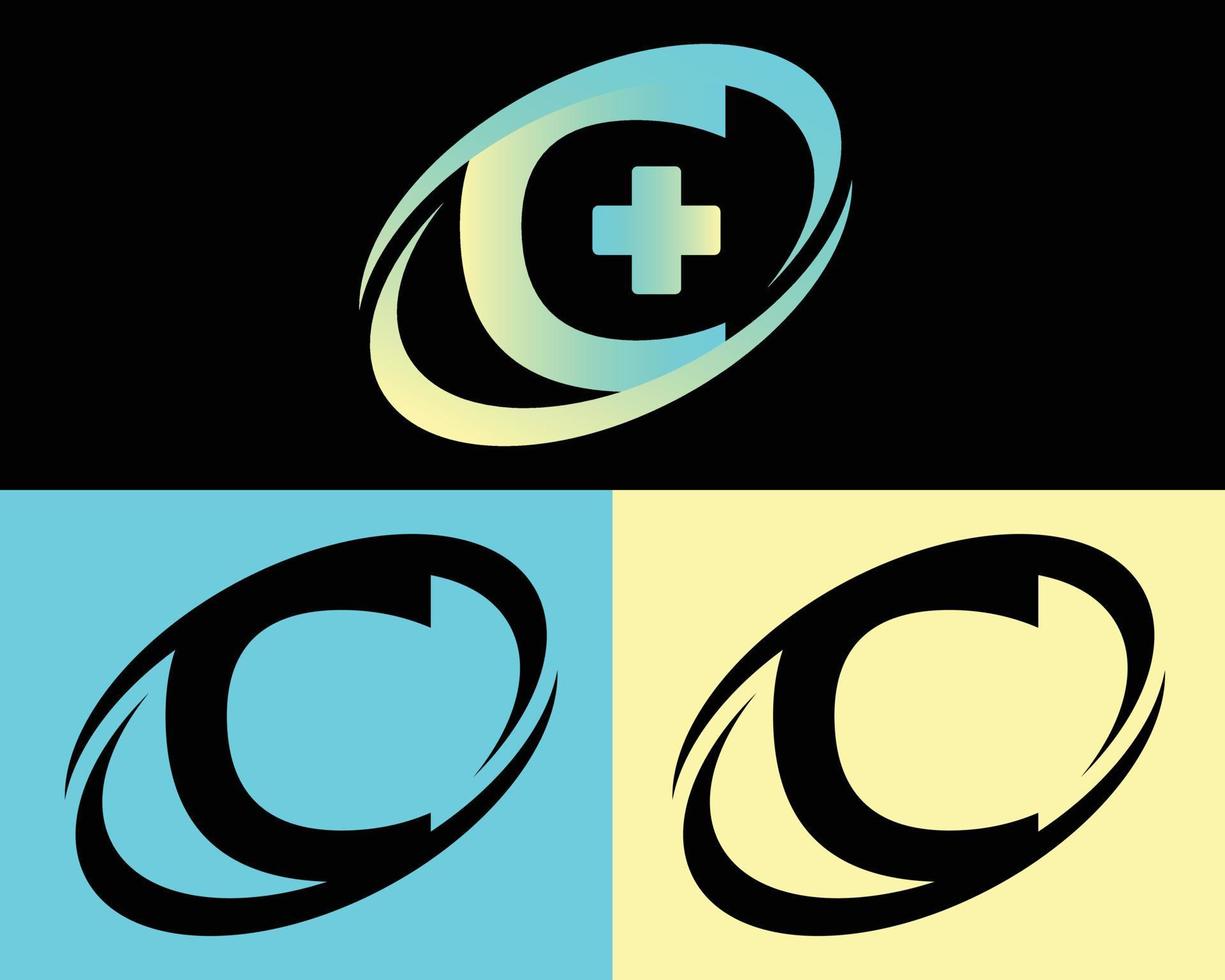 plantilla de diseño de logotipo de letra c creativa vector