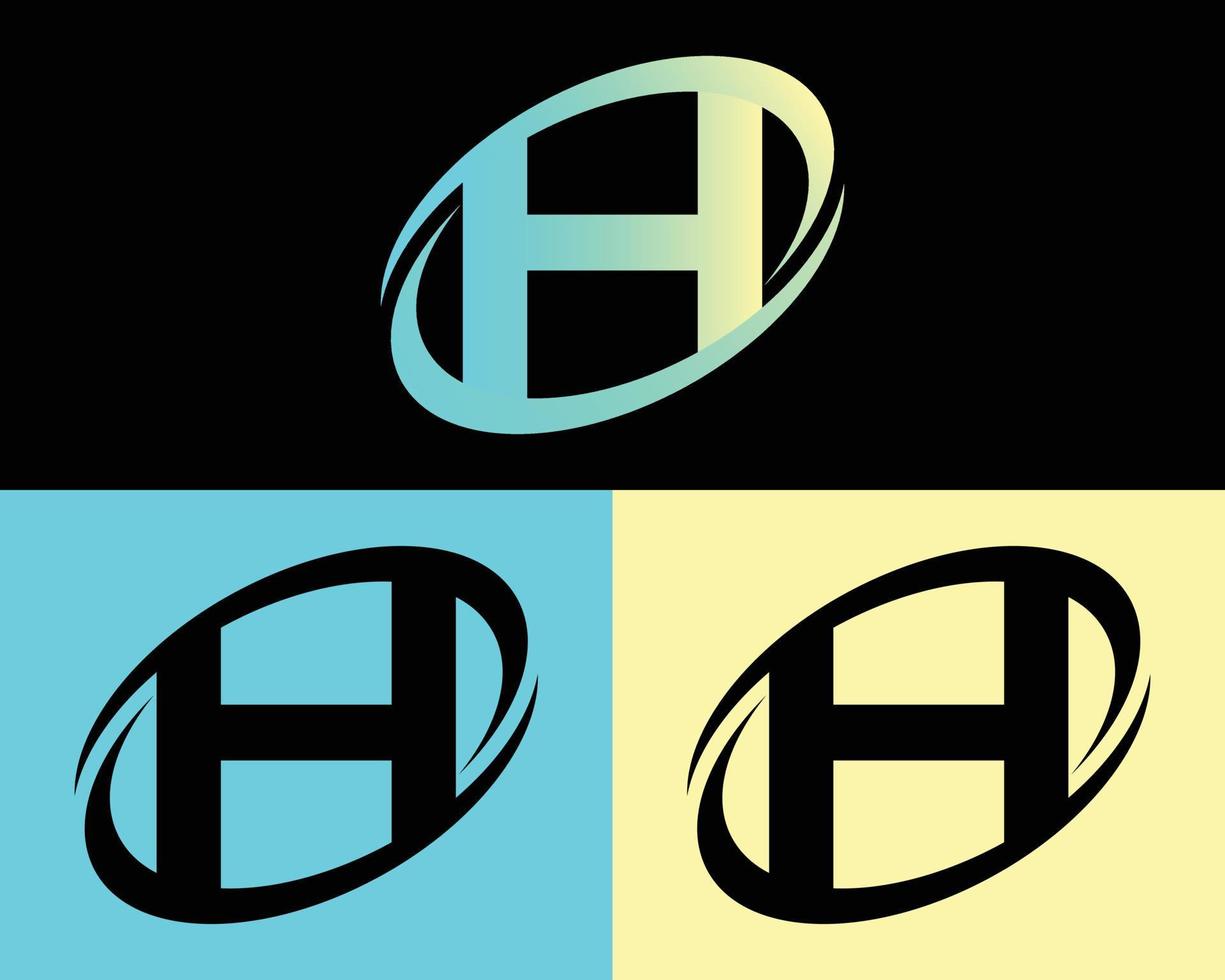 Creative letter H logo design template vector
