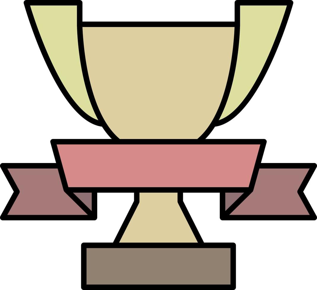 premio, copa, icono de color de la cinta vector