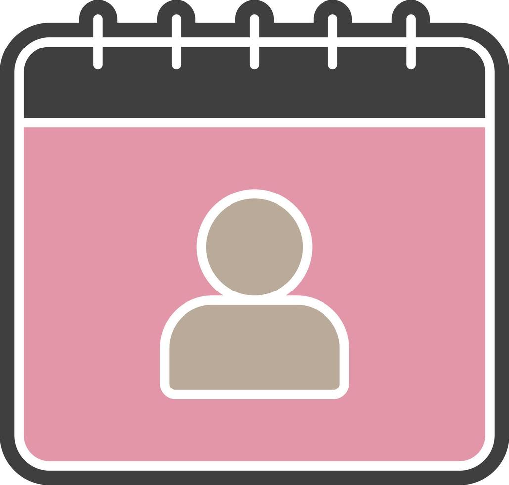 Calendar, profile color icon vector