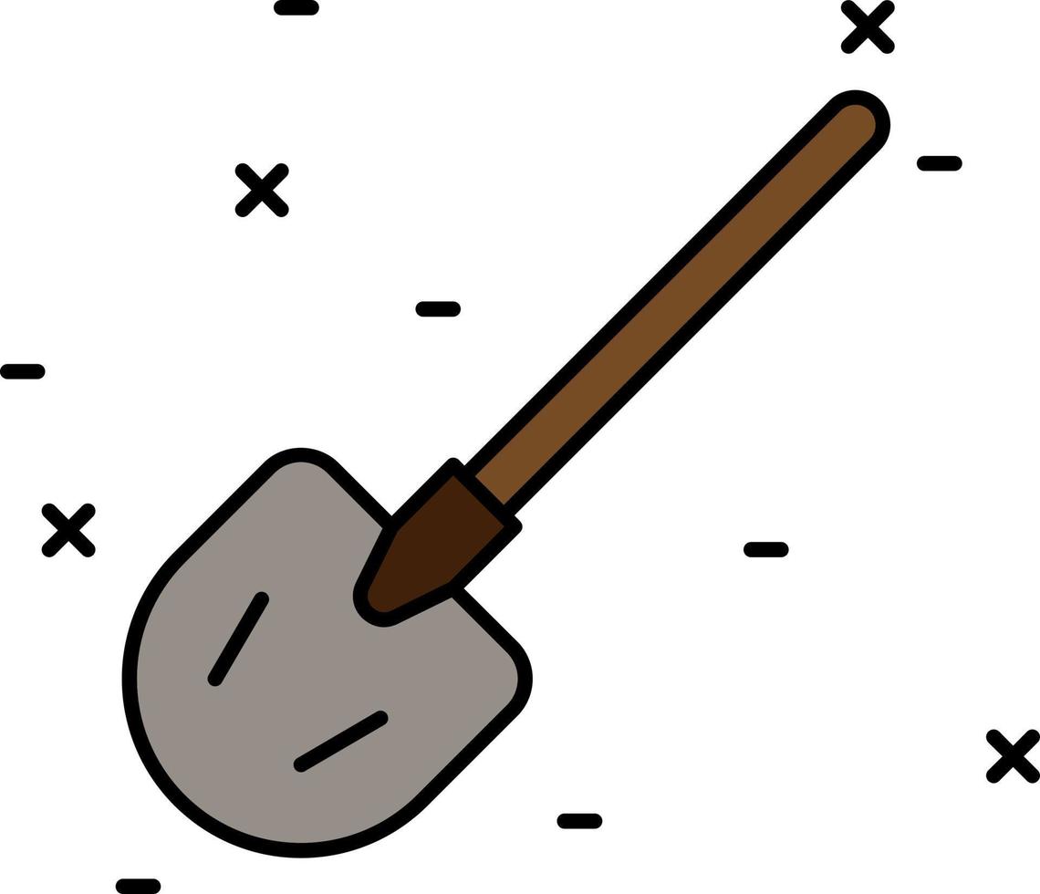 shovel color icon vector