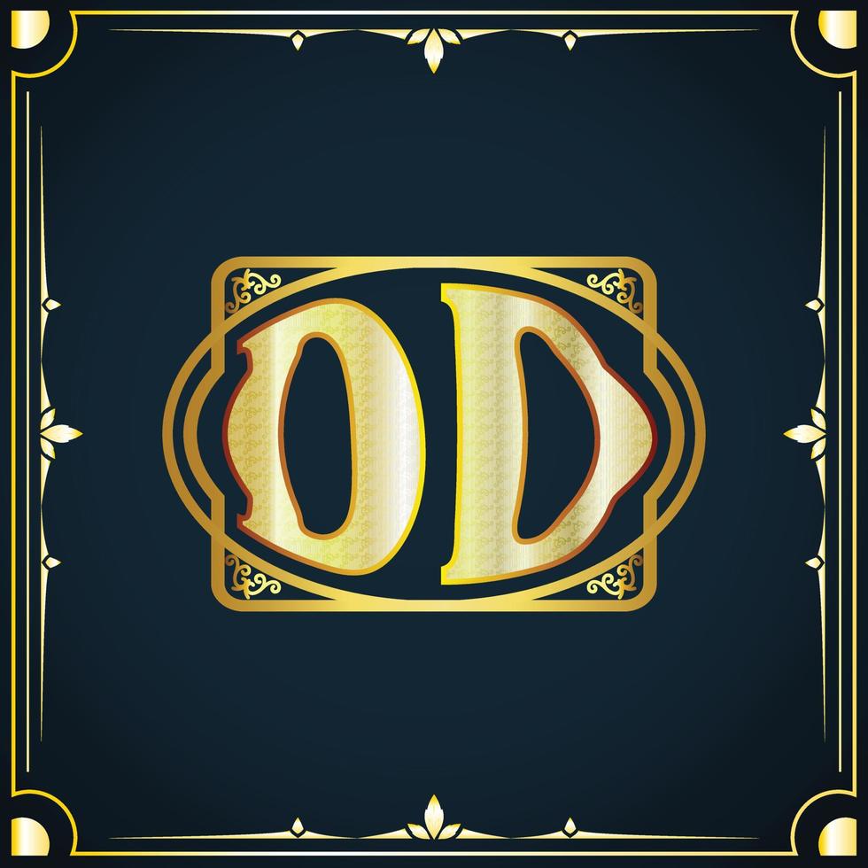 Initial letter DD royal luxury logo template vector