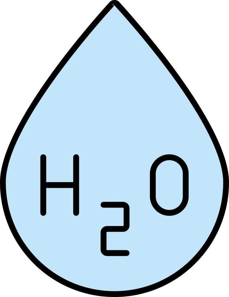 h2o icon color icon vector