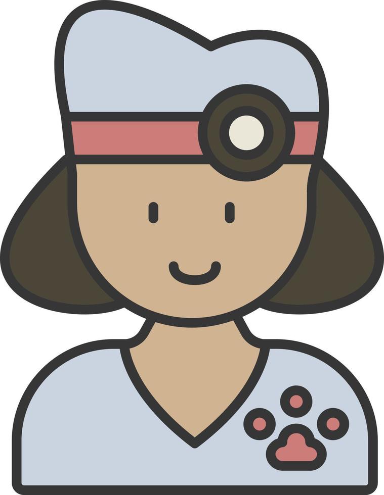veterinary, woman color icon vector